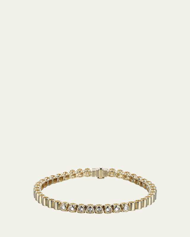 Tubbo 14K Yellow Gold Diamond Tennis Bracelet, 6.5"L
